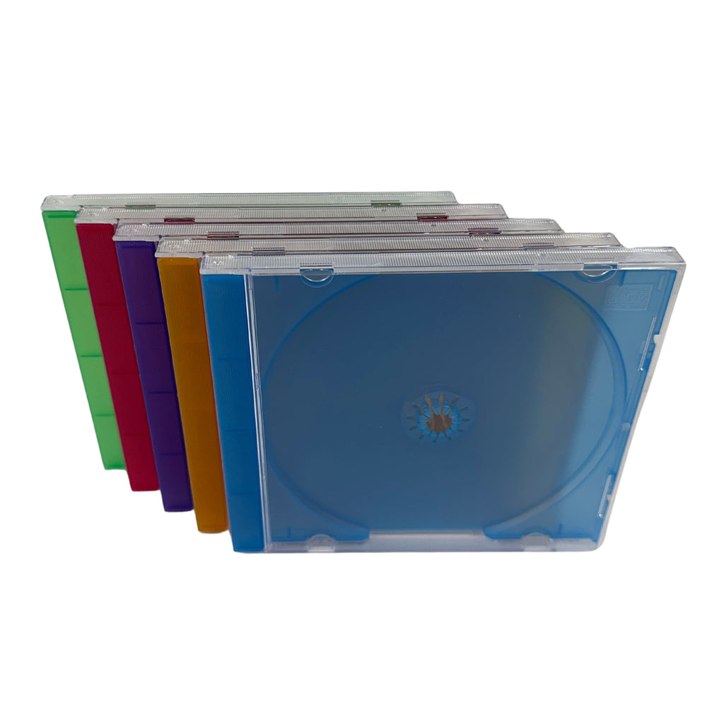 STANDARD Assorted Frosted Clear Color Tray CD Jewel Case
